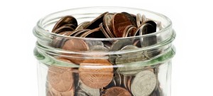 money in jar