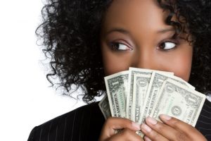 woman and money