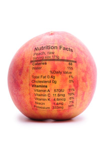 Peach with nutriton facts