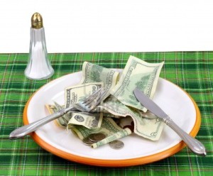 eating money